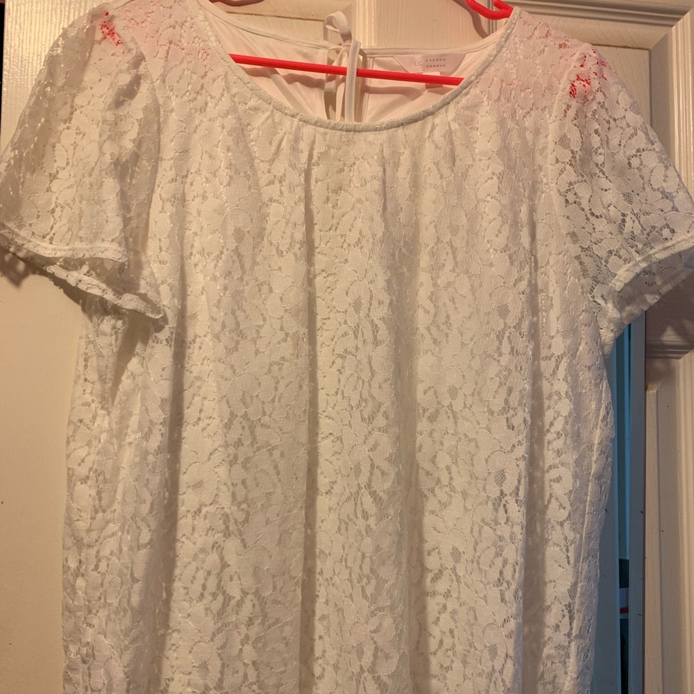 NWOT White Lace Blouse